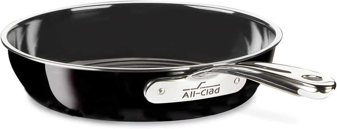 All-Clad FusionTec Ceramic Fry Pan 9.5 Inch Induction Oven Broiler Safe 500F Pots and Pans, Cookware Onyx
