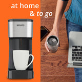 KRUPS Simply Brew To Go - Single-Serve Coffee Maker with Stainless Steel Travel Mug, 14 fl oz