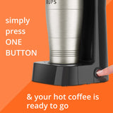 KRUPS Simply Brew To Go - Single-Serve Coffee Maker with Stainless Steel Travel Mug, 14 fl oz