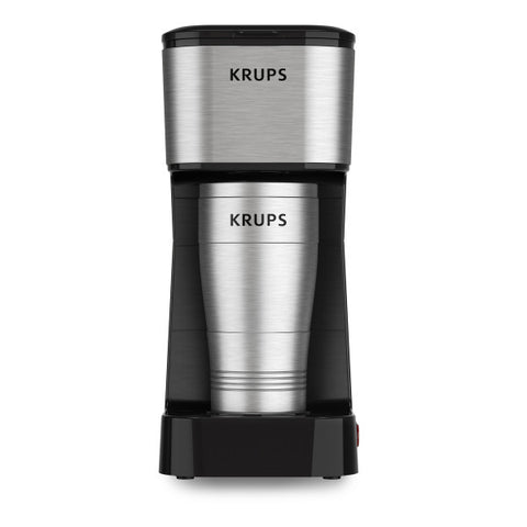 KRUPS Simply Brew To Go - Single-Serve Coffee Maker with Stainless Steel Travel Mug, 14 fl oz
