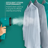 Rowenta PurePop Handheld Steamer for Clothes 1.5 Lbs 15 Second Heatup, 2.3 Oz Capacity 1150 Watts Portable, Ironing, Fabric Steamer, Garment Steamer, Vacation Essentials, Travel Must Have Green DR2024