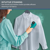 Rowenta PurePop Handheld Steamer for Clothes 1.5 Lbs 15 Second Heatup, 2.3 Oz Capacity 1150 Watts Portable, Ironing, Fabric Steamer, Garment Steamer, Vacation Essentials, Travel Must Have Green DR2024