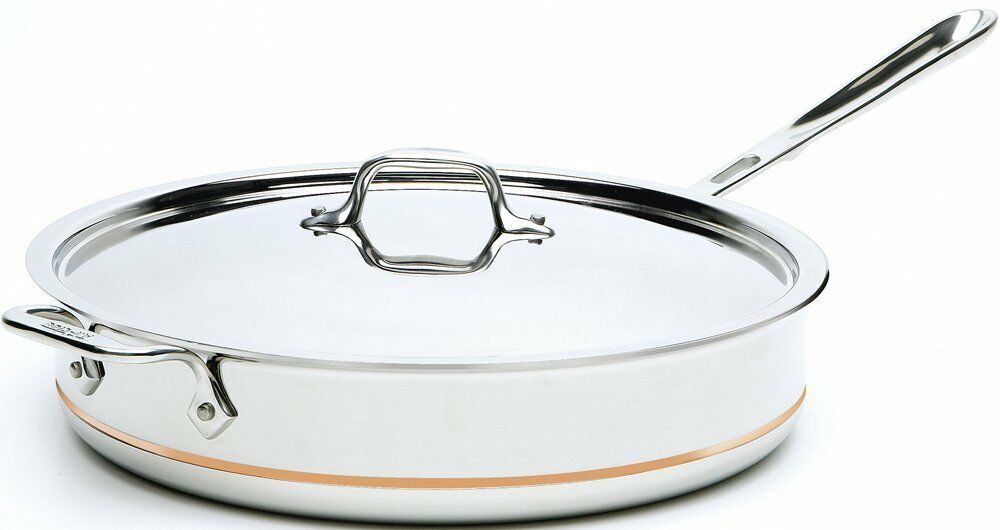 All-Clad 6403 SS 3-Qt Copper Core 5-Ply Saute Pan with Lid