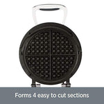 All-Clad WD700162 Stainless Steel Classic Round Waffle Maker with 7 Browning Settings, 4-Section, with All-clad ladle