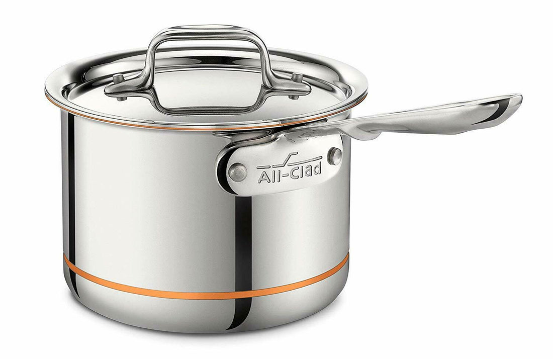 All-Clad 6202 SS 2-QT Copper Core 5-Ply Bonded Dishwasher Safe Sauce pan w/lid