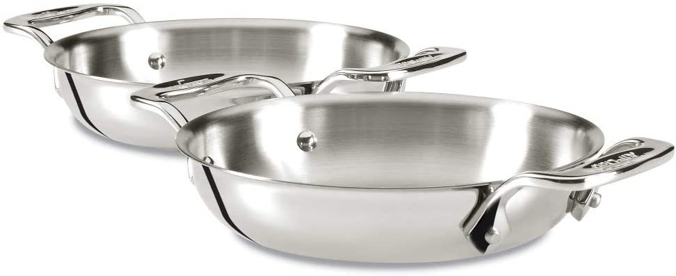 All-Clad E849B264 Stainless Steel Gratins, Silver, Set of Two
