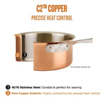 All-clad C2 12-inch Bi-Ply Copper AU Gratin Pan With Oven Mitts