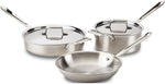 All-Clad D5 5-Ply Polished Stainless Steel Cookware Set 5 Piece Induction Oven Broiler Safe 600F Pots and Pans Silver