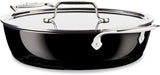 All-Clad FusionTec Ceramic Universal Pan 4.5 Quart Induction Oven Broiler Safe 500F Pots and Pans, Cookware Onyx