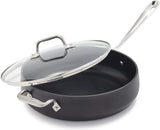 All-Clad HA1 Hard Anodized Nonstick Sauté Pan 4 Quart Induction Oven Broiler Safe 500F Pots and Pans, Cookware Black