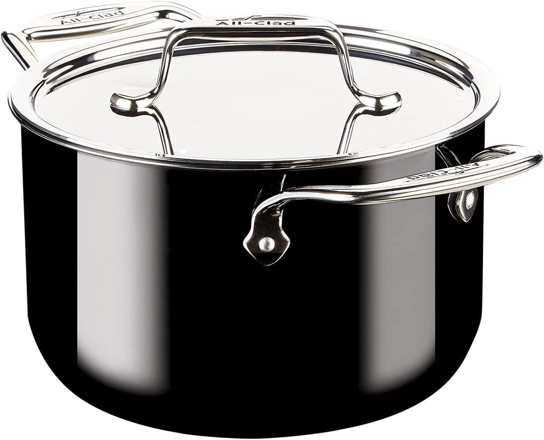 All-Clad FUSIONTEC Natural Ceramic with Steel Core Soup Pot, 4 quart, Onyx