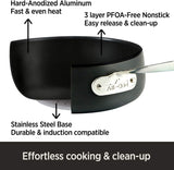 HA1 Cookware, Nonstick Soup Pot with Lid, 4 quart
