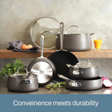 All-Clad HA1 Hard Anodized Nonstick Cookware Set, 10 piece Set