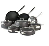 All-Clad E785SB64 HA1 Hard Anodized Nonstick 13 Piece Cookware Set displayed on white background