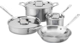 All-Clad BD005707-R D5 Brushed 18/10 Stainless Steel 5-Ply Bonded Dishwasher Safe Cookware Set, 7-Piece, Silver