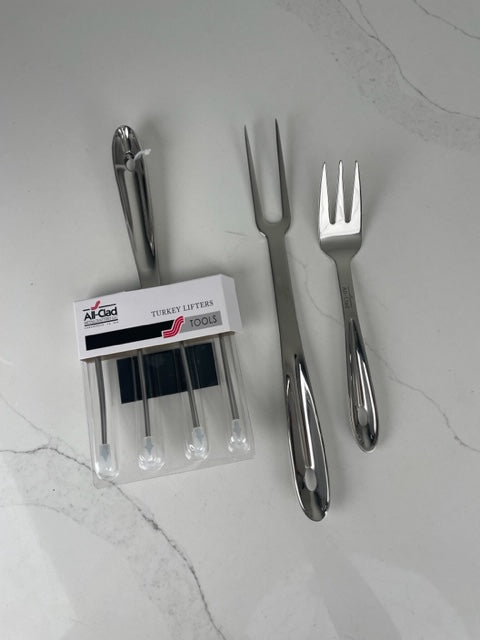 All-Clad SS Turkey Lifters, Carving Fork and Severing Fork – Capital ...