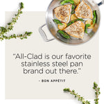 All-Clad D5 Stainless Brushed 5-ply Bonded Cookware, Nonstick Fry Pan, 10 & 12 inch set