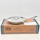 New All-Clad D3 Stainless 12 inch Nonstick Fry Pan with Lid