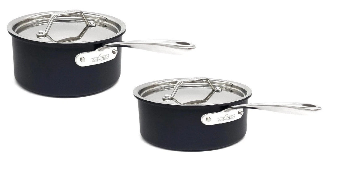 All-Clad HA1 Curated Hard-Anodized Nonstick 2-qt and 3 qt Sauce pan with Lid