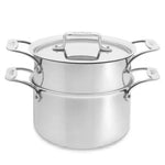 All-Clad D5 Brushed 18/10 SS 5-Ply 4-Qt. Soup Pot with Steamer Insert and Lid