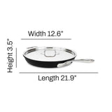 New All-Clad NS1 Pro Nonstick Induction 12 inch Fry Pan with lid.