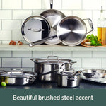 All-Clad D5 Stainless Brushed 5-ply Bonded Cookware, Nonstick Fry Pan, 10 & 12 inch set