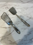 All-Clad 2 piece Stainless Steel Spatula Set with All-clad oven mitts