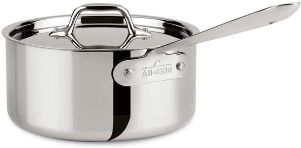 All-Clad Tri-Ply Stainless-Steel Non-Stick 3-qt Sauce Pan with lid –  Capital Cookware