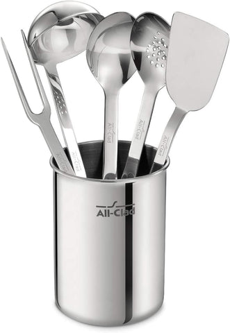 All-Clad Professional Stainless Steel Kitchen Tool Set, 6-Piece, Silver