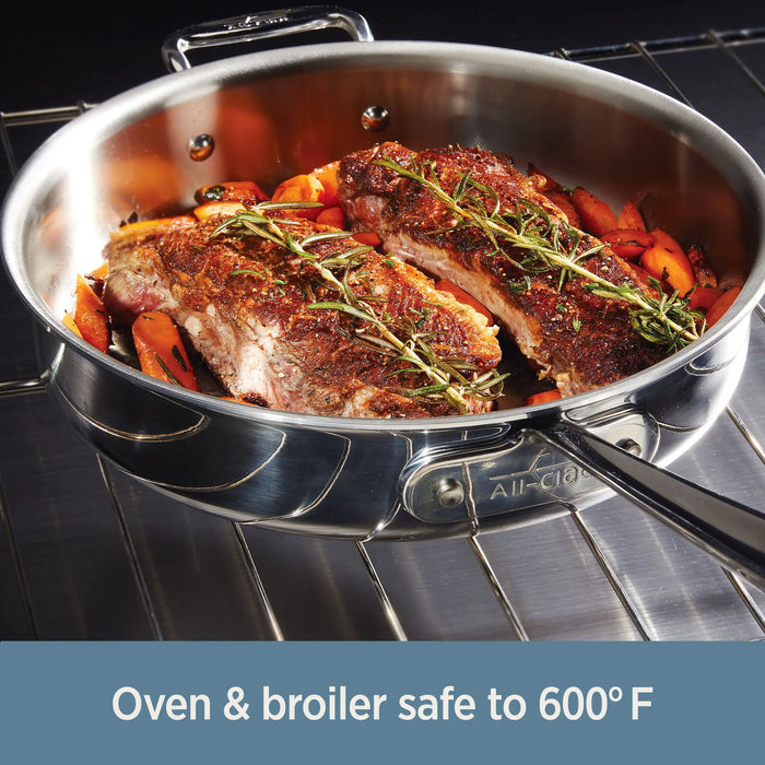 All-Clad 4406 D3 Stainless Steel 6-Qt Saute Pan WITHOUT Lid