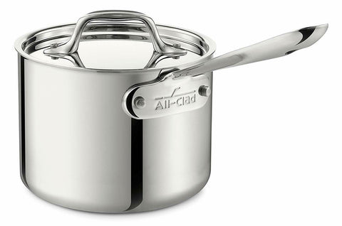 All-Clad 4202 Tri-Ply Stainless-Steel 2-qt Sauce Pan with lid