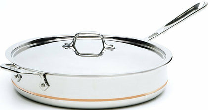 All-Clad 6403 SS 3-Qt Copper Core 5-Ply Saute Pan with Lid.