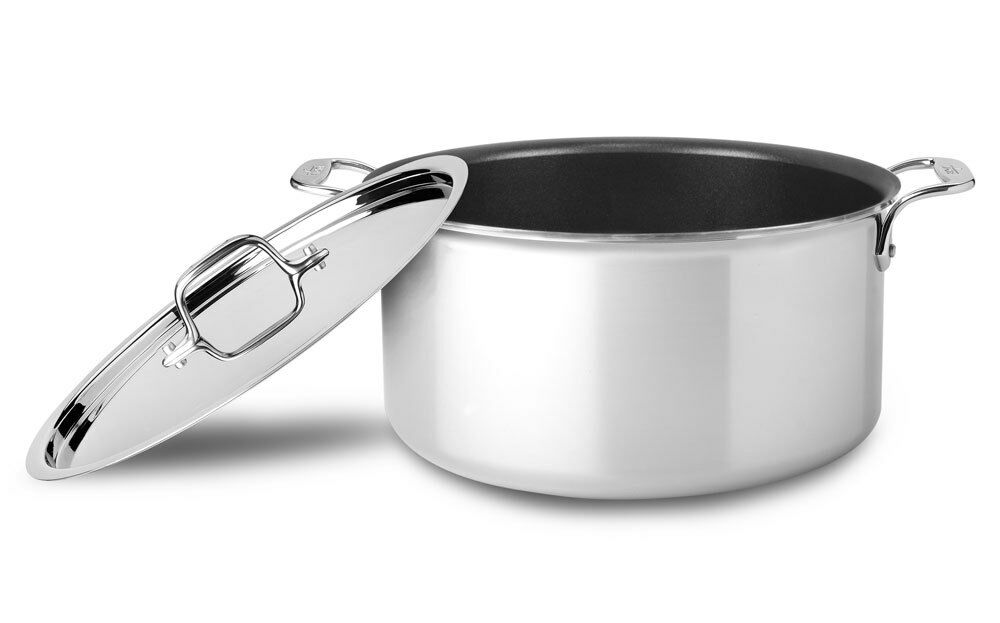 All-Clad 8-Qt Tri-Ply NON-STICK SS Bonded Dishwasher Safe Stock Pot wi –  Capital Cookware