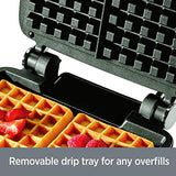 All-Clad 99011GT Stainless Steel Belgian Waffle Maker with 7 Browning Settings, 2-Square with All-clad Ladle, Silver