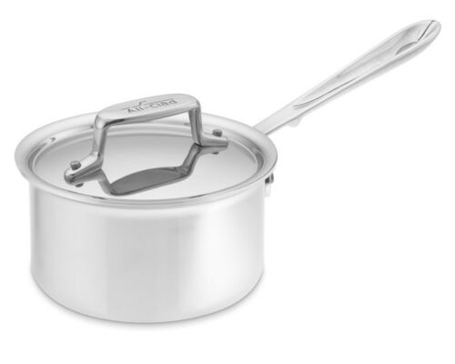 D5 Stainless Polished 5-ply Bonded Cookware, 4 Qt Pot with lid