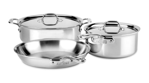 All-Clad D3 Stainless 5 Piece Compact Cookware Set