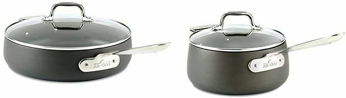 All-Clad HA1 Hard Anodized Nonstick PFOA Free 4-qt Saute Pan & 3.5 -qt Sauce Pan