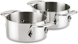 All-Clad 59914 Stainless Steel Dishwasher Safe 0.5-Quart Soup / Souffle Ramekins Cookware Set, 2-Piece, Silver