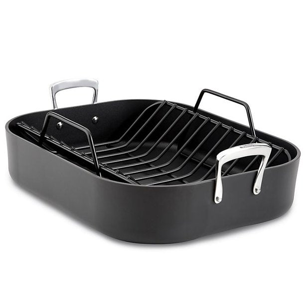 All-Clad B1 Hard Anodized Nonstick Roaster with Rack 16 x 13