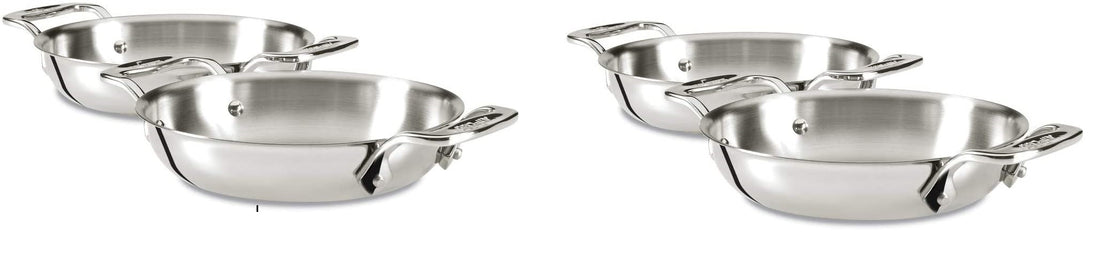 All-Clad E849B264 Stainless Steel Gratins, Silver, Set of Four