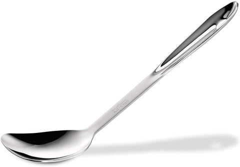 All-Clad T102 Stainless Steel Solid Spoon/Kitchen Tool, 13-Inch, Silver
