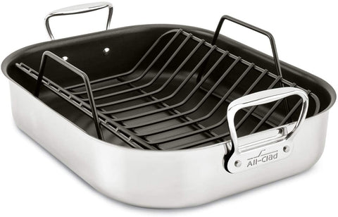 All-Clad Steel Petite Roaster 16 x 13-Inch with Non-stick Rack